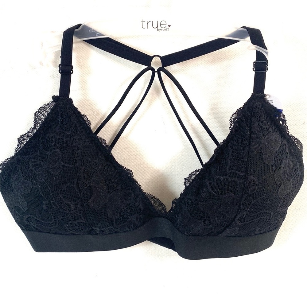 (A54) True by Rue21 Lace Must Have PushUp Bra, Black, Sizes L = 36C, NWT - Picture 2 of 7